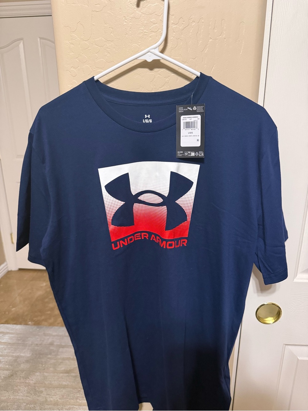 Under Armour Navy Short Sleeve Tee with Gradient Logo